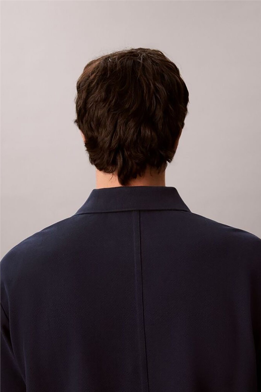Calvin Klein Ss Easy Applique Pique Polo Erkek Polo Yaka T-Shirt Lacivert