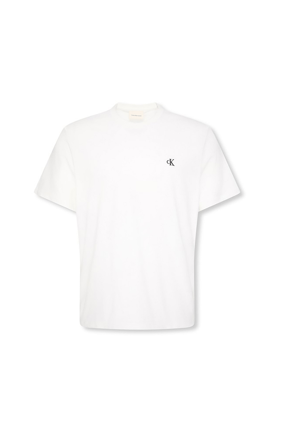 Calvin Klein Ss Easy Monogram Tee Erkek Bisiklet Yaka T-Shirt Beyaz