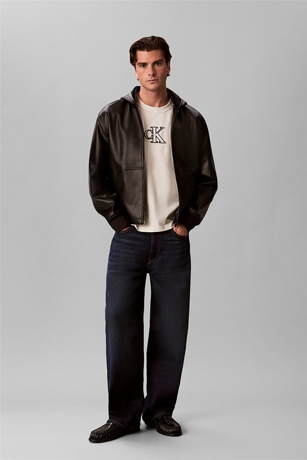 Calvin Klein Ss Ez Monogram Gifting Tee Erkek Bisiklet Yaka T-Shirt Beyaz