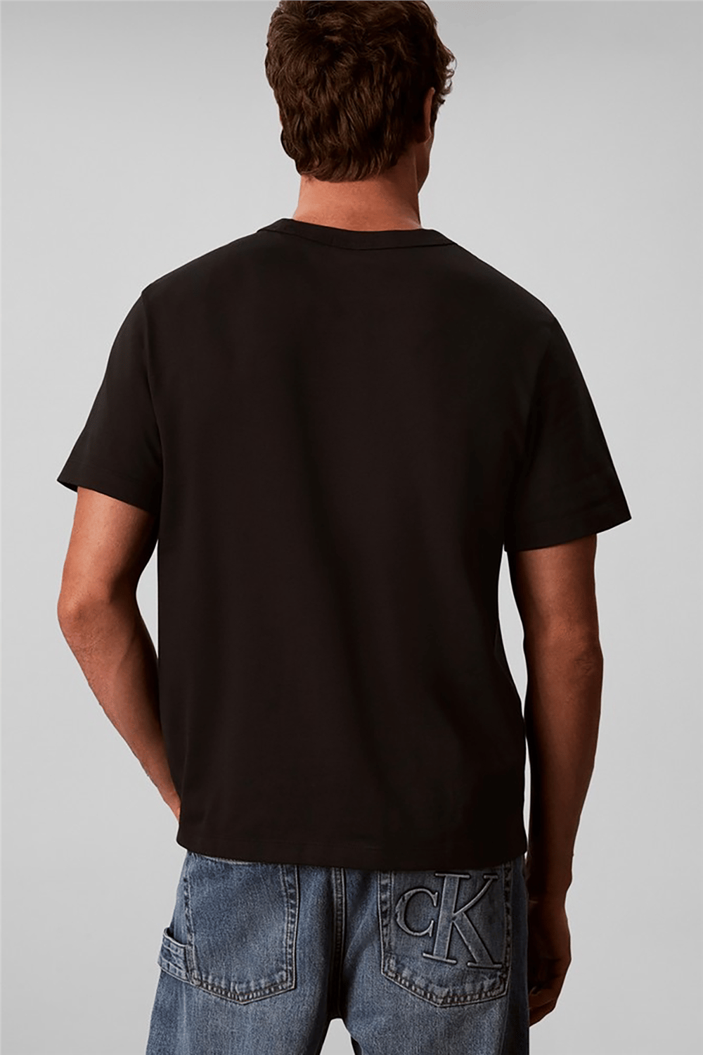 Calvin Klein Ss Ez Monogram Gifting Tee Erkek Bisiklet Yaka T-Shirt Siyah