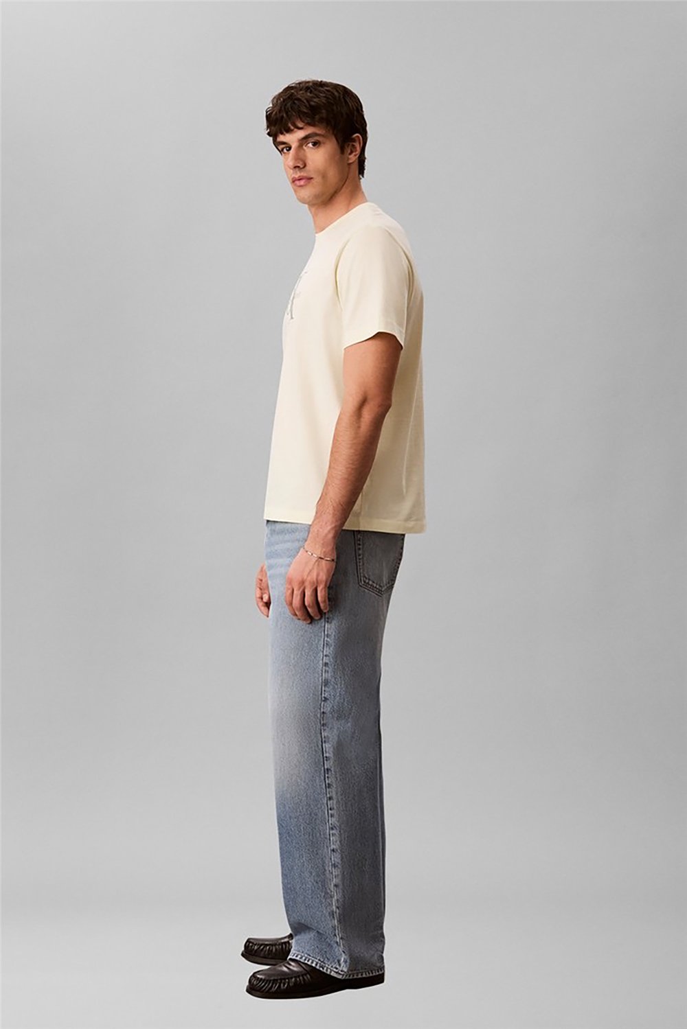 Calvin Klein Ss Hero Monologo Tee 20S Erkek Bisiklet Yaka T-Shirt Lacivert