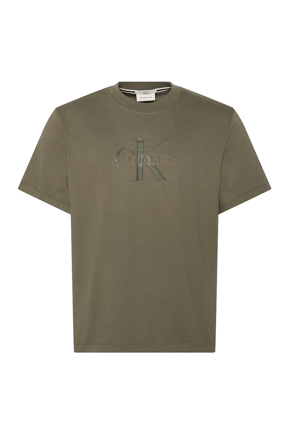Calvin Klein Ss Hero Monologo Tee 20S Erkek Bisiklet Yaka T-Shirt Yeşil