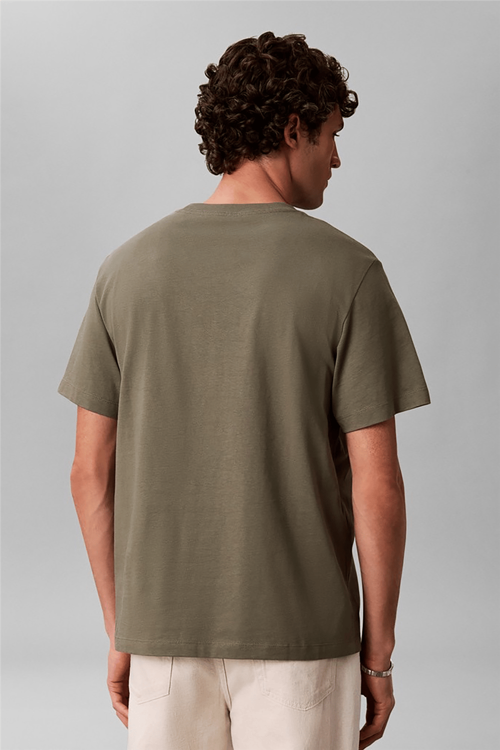 Calvin Klein Ss Hero Monologo Tee 20S Erkek Bisiklet Yaka T-Shirt Yeşil