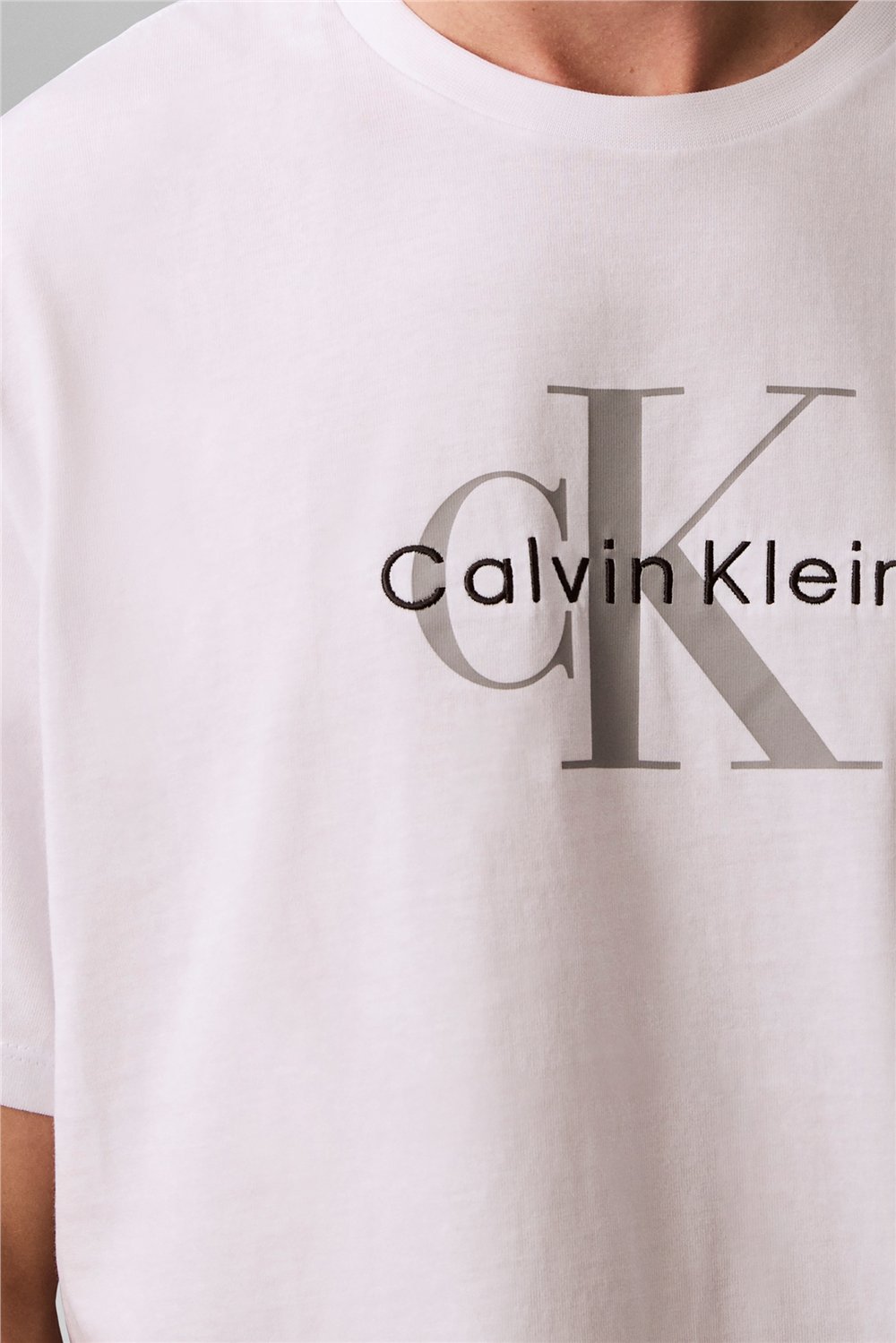 Calvin Klein Ss Hero Monologo Tee Erkek Bisiklet Yaka T-Shirt
