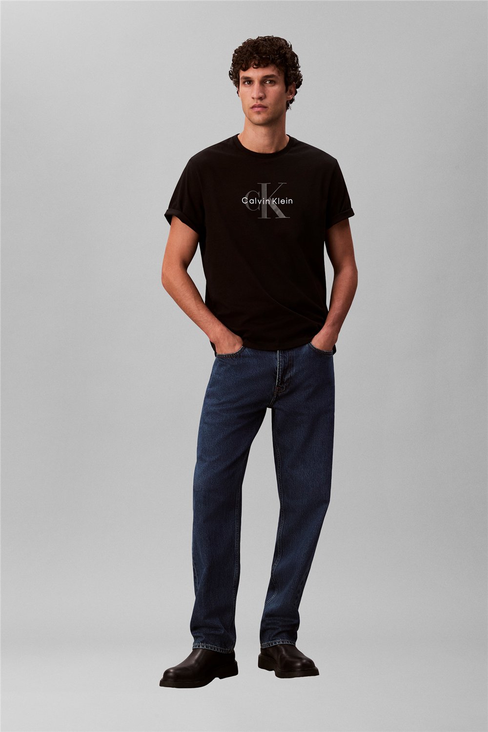 Calvin Klein Ss Hero Monologo Tee Erkek Bisiklet Yaka T-Shirt