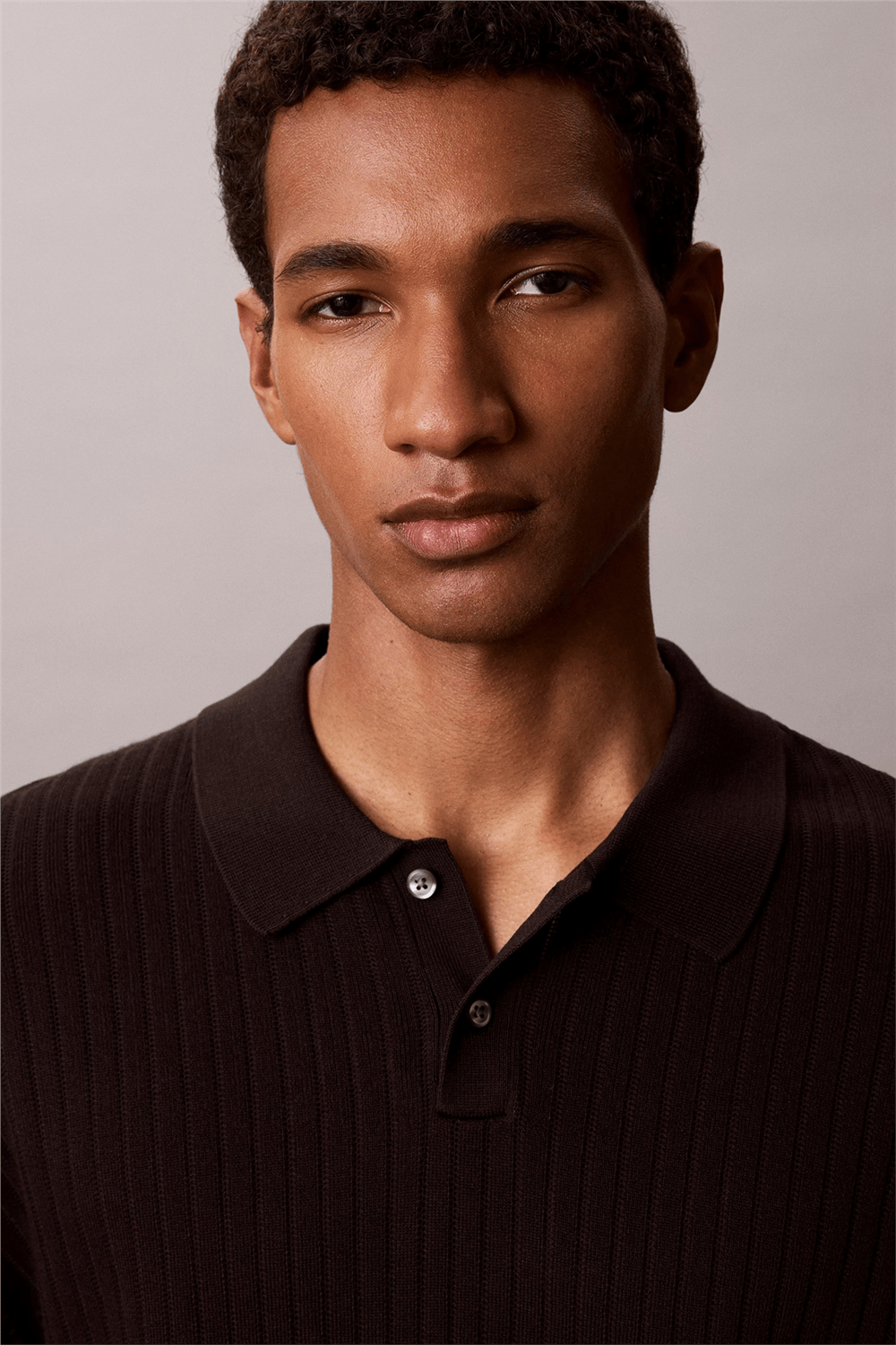 Calvin Klein Ss Lightweight Pattern Polo Swtr Erkek Triko Siyah