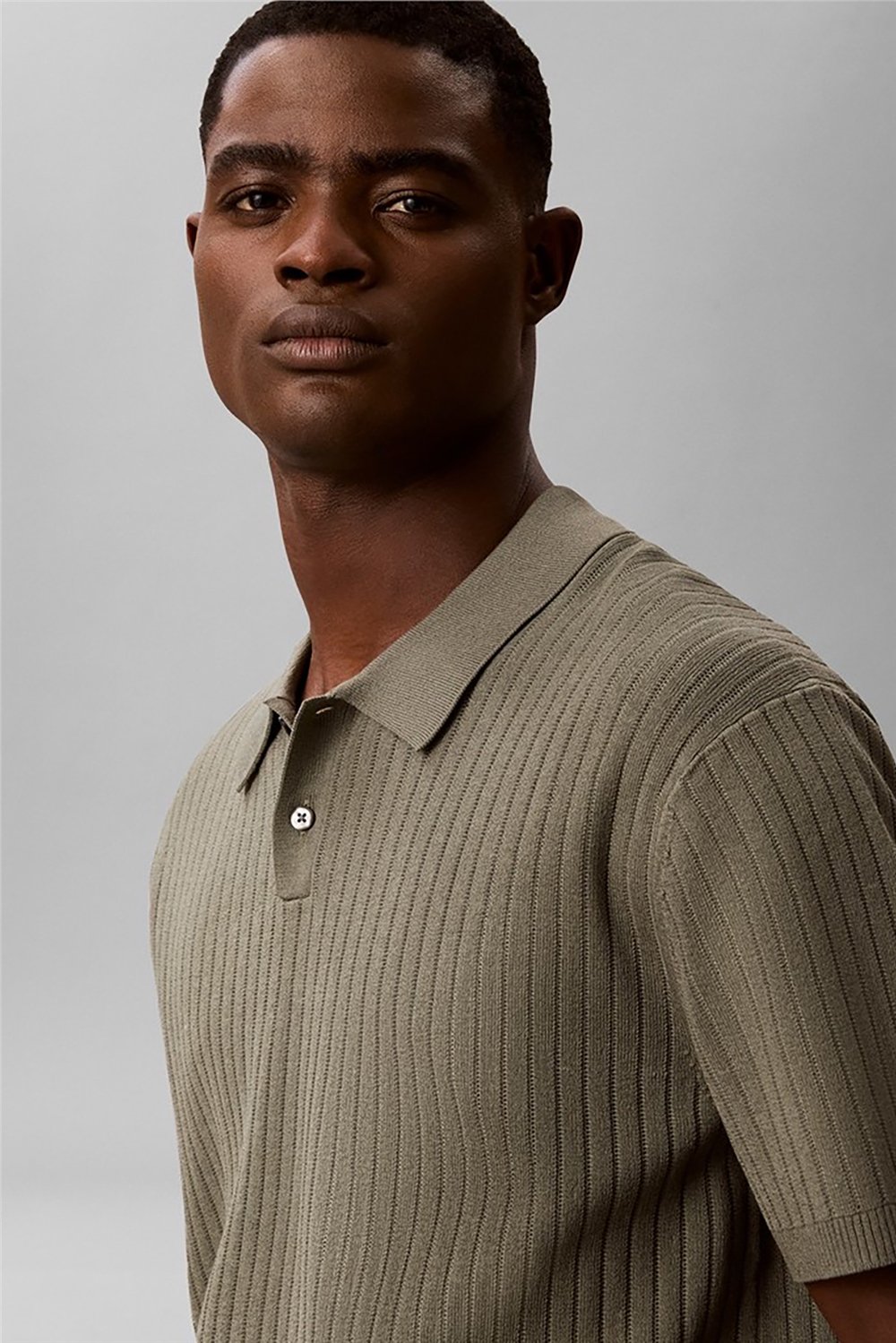 Calvin Klein Ss Lightweight Pattern Polo Swtr Erkek Triko Yeşil