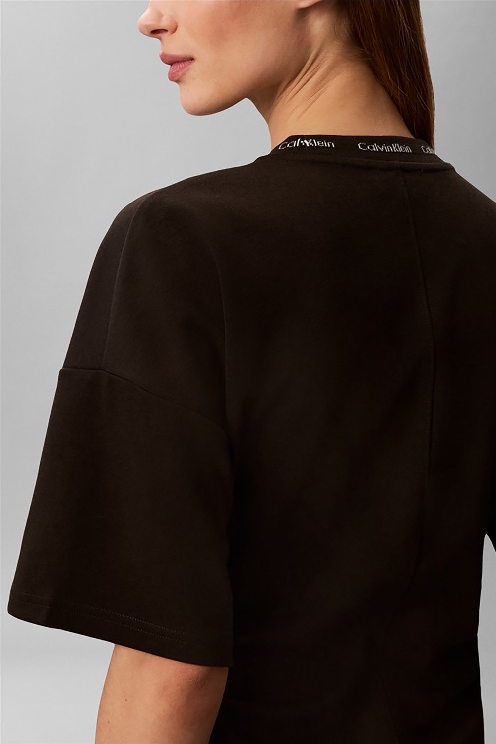 Calvin Klein Ss Logo Rib interlock T-Shirt Dr Kadın Elbise