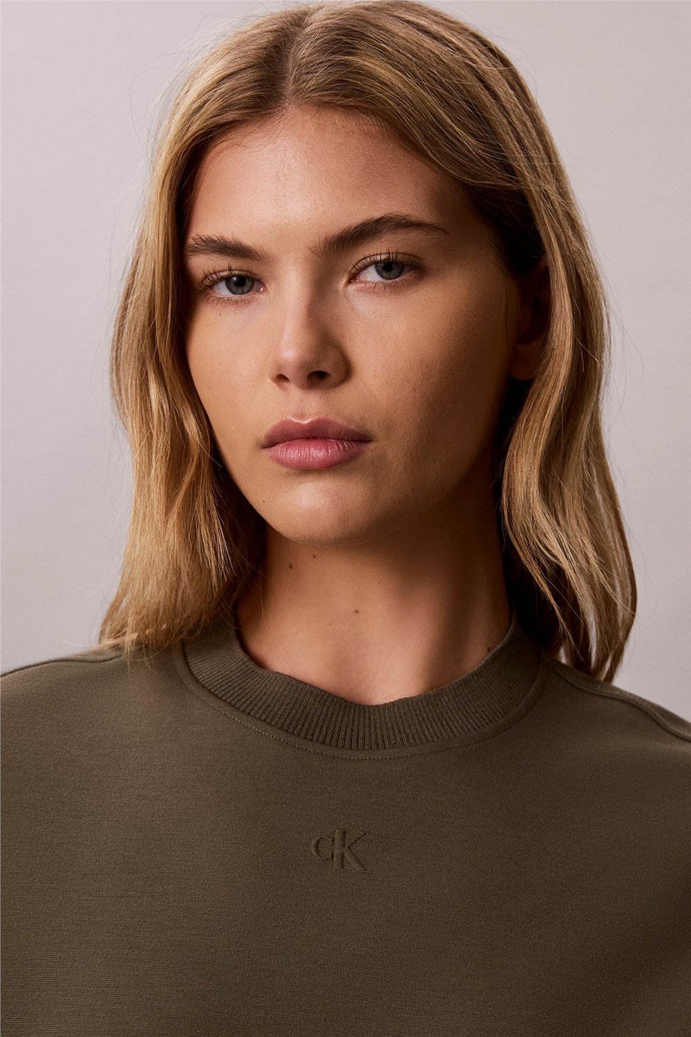 Calvin Klein Ss Monogram Interlock Kadın Elbise Yeşil