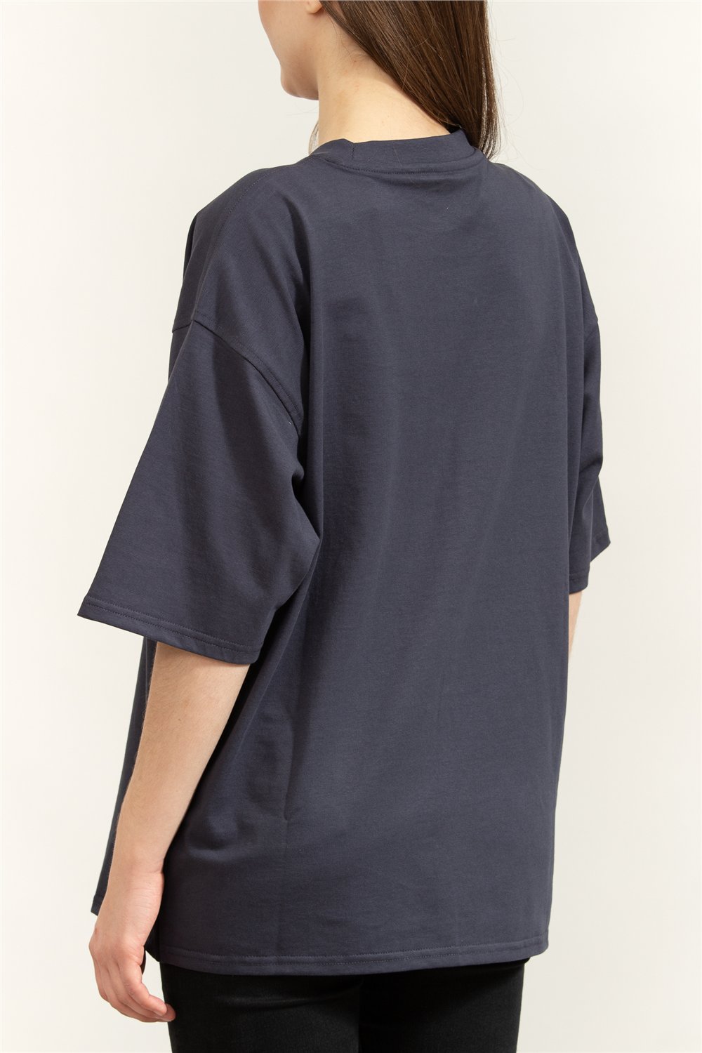 Calvin Klein SS Oversize CK NY Tee Kadın Bisiklet Yaka T-Shirt