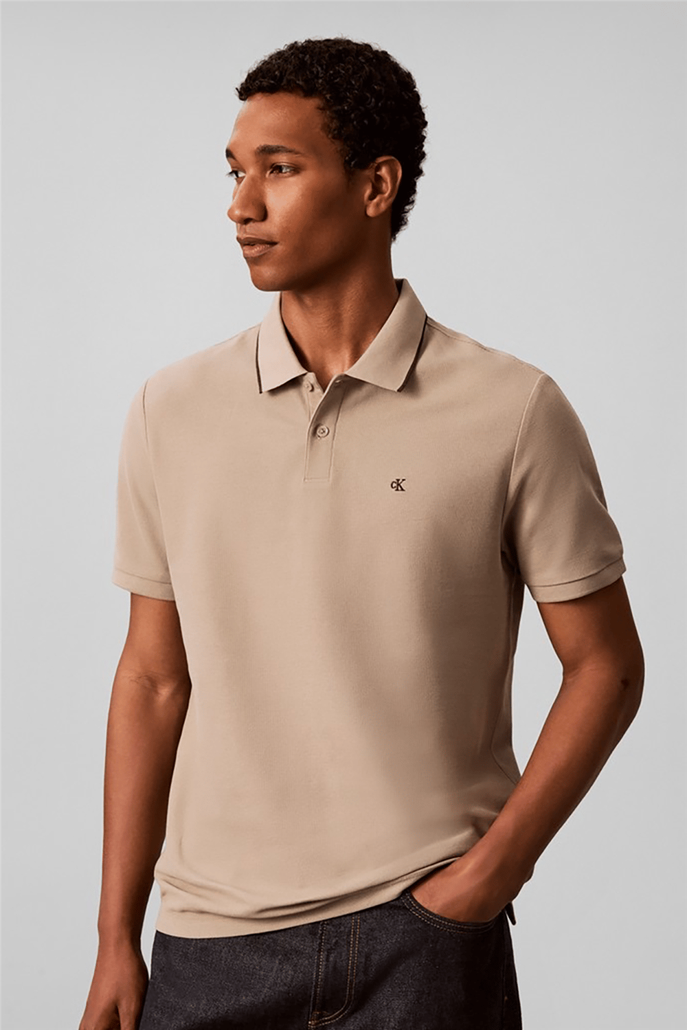 Calvin Klein Ss Refined Pique Tipped Classic Erkek Polo Yaka T-Shirt