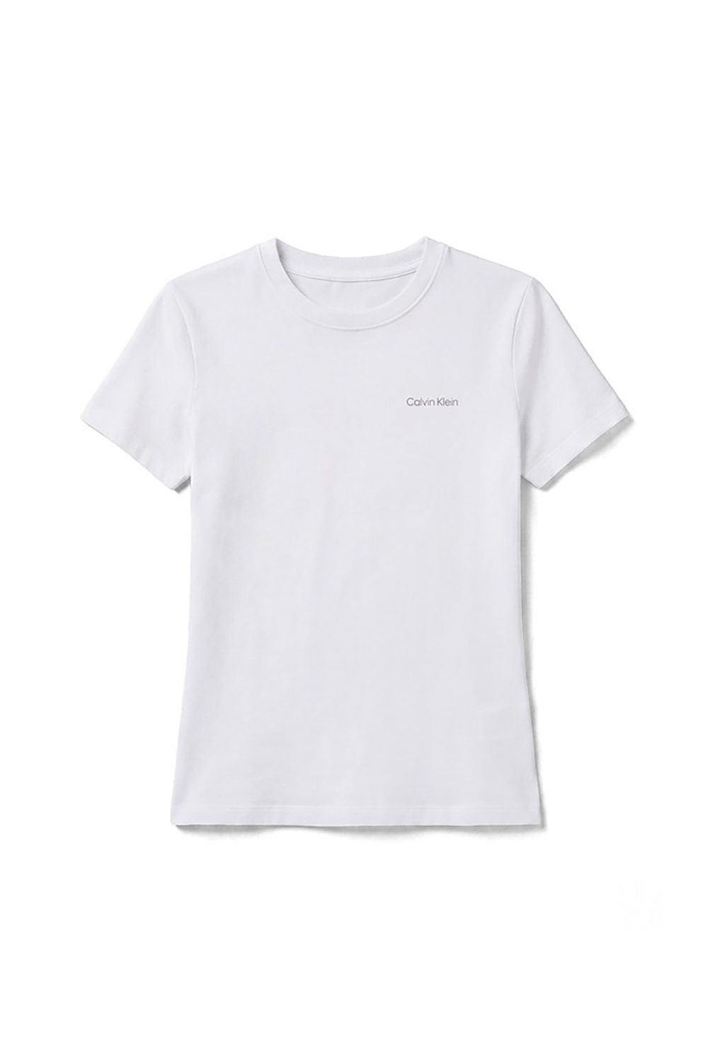 Calvin Klein Ss Slim Fit Feminine Logo Tee Kadın Bisiklet Yaka T-Shirt Beyaz