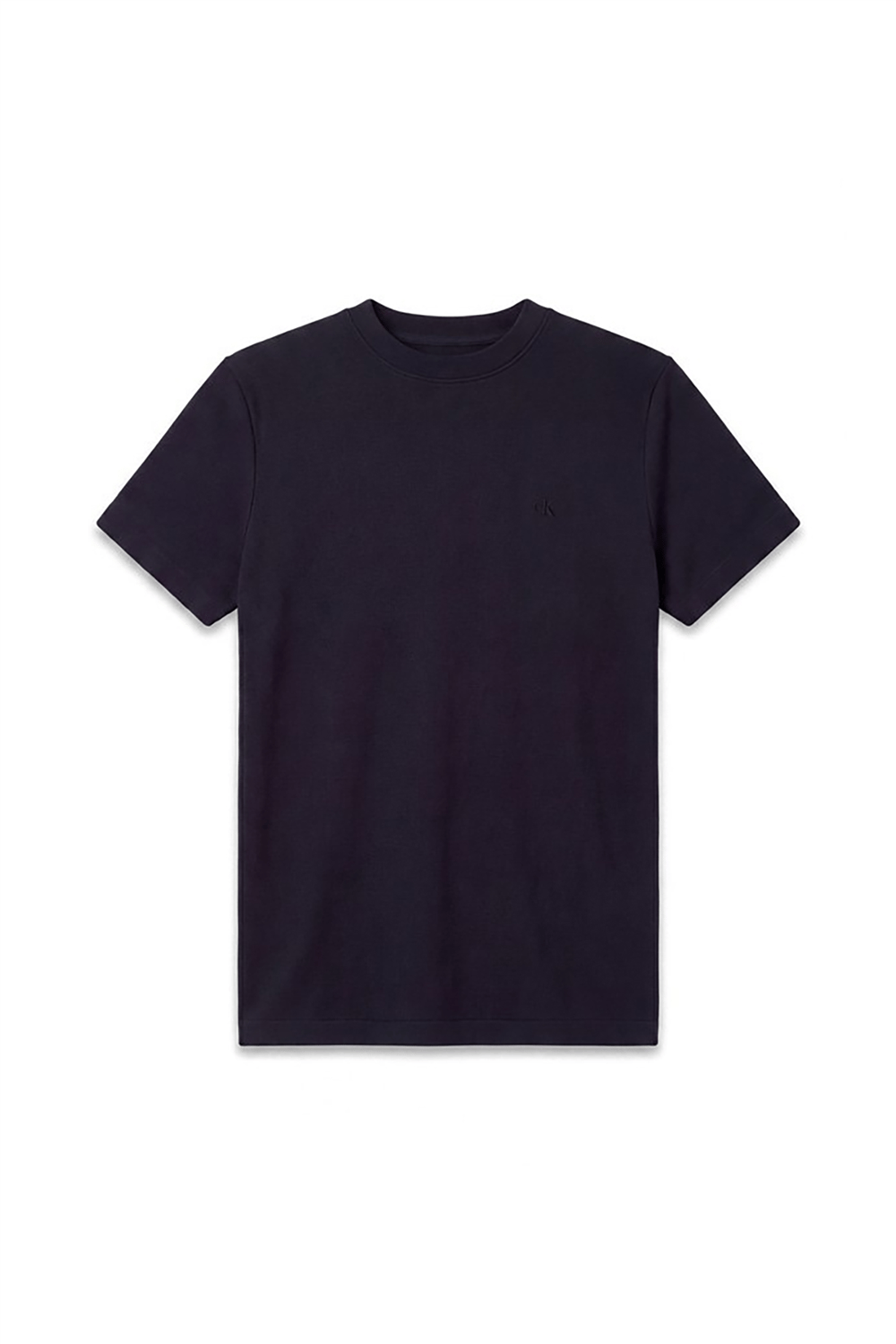 Calvin Klein Ss Slim Micro Waffle Crewnk Tee Erkek Bisiklet Yaka T-Shirt Lacivert