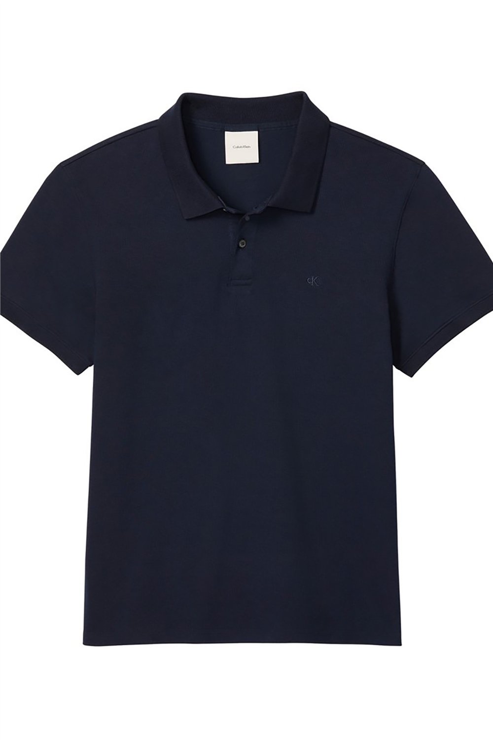 Calvin Klein Ss Slim Refined Pique Polo Erkek Polo Yaka T-Shirt Lacivert