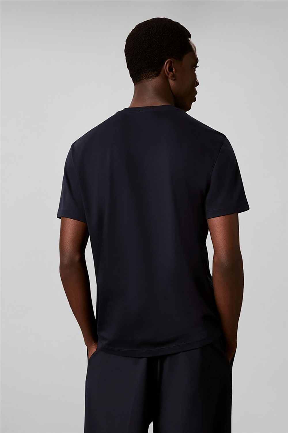 Calvin Klein Ss Slim Supima Logo Patch Tee Erkek Bisiklet Yaka T-Shirt Lacivert