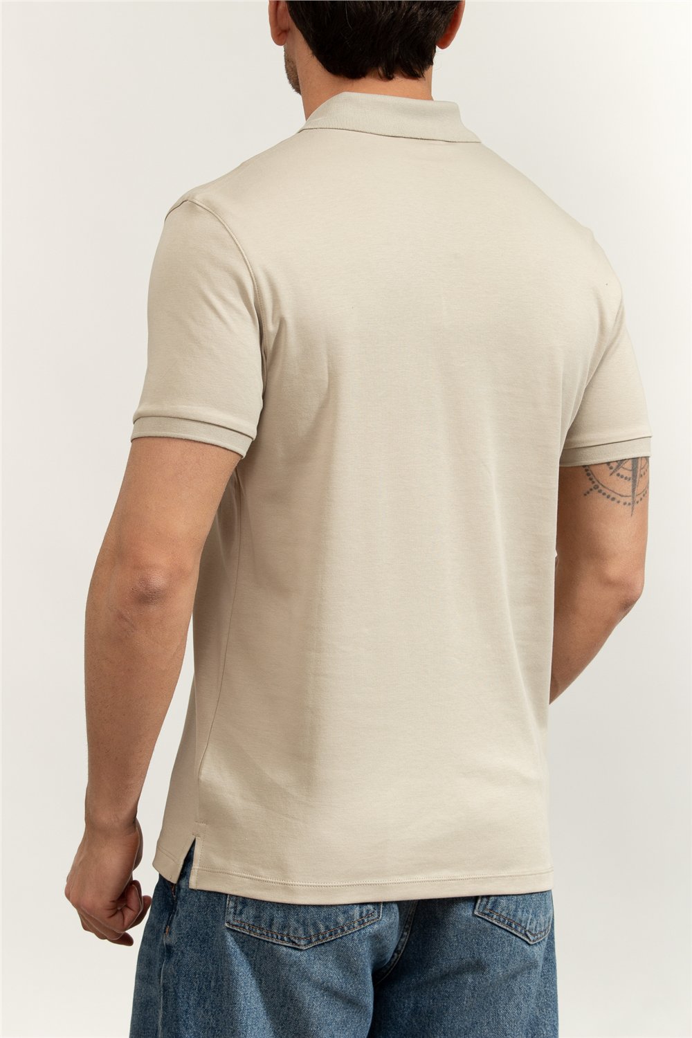 Calvin Klein SS Slim Supima Zip Polo Erkek Polo Yaka T-Shirt