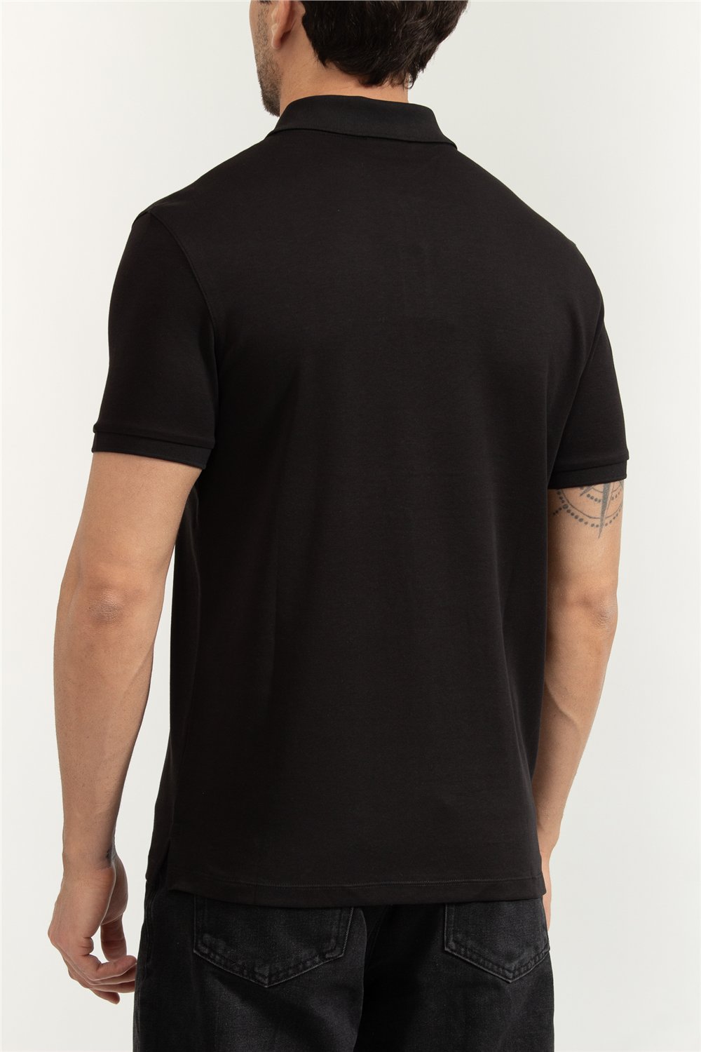 Calvin Klein SS Slim Supima Zip Polo Erkek Polo Yaka T-Shirt