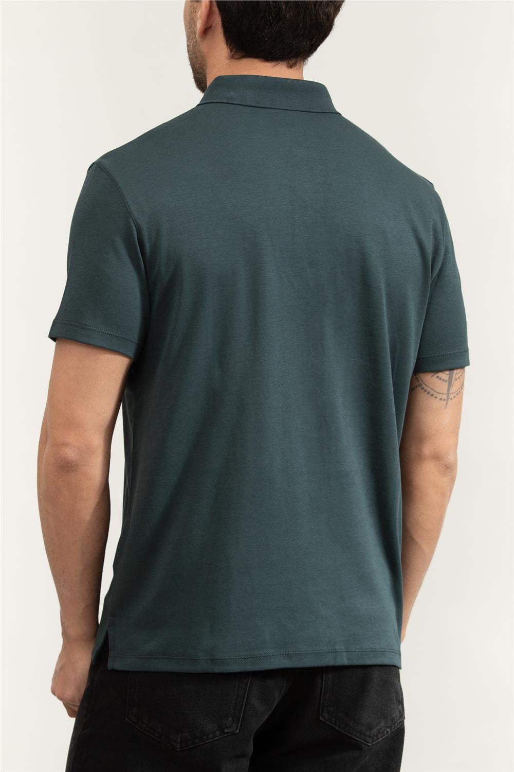 Calvin Klein SS Supima Chest Emb Polo Erkek Polo Yaka T-Shirt