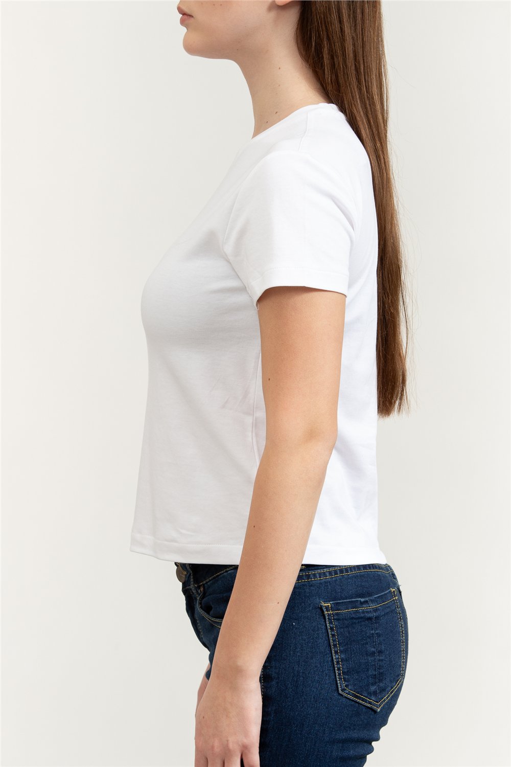 Calvin Klein SS Supima Fine Interlock Nano Lo Kadın Bisiklet Yaka T-Shirt
