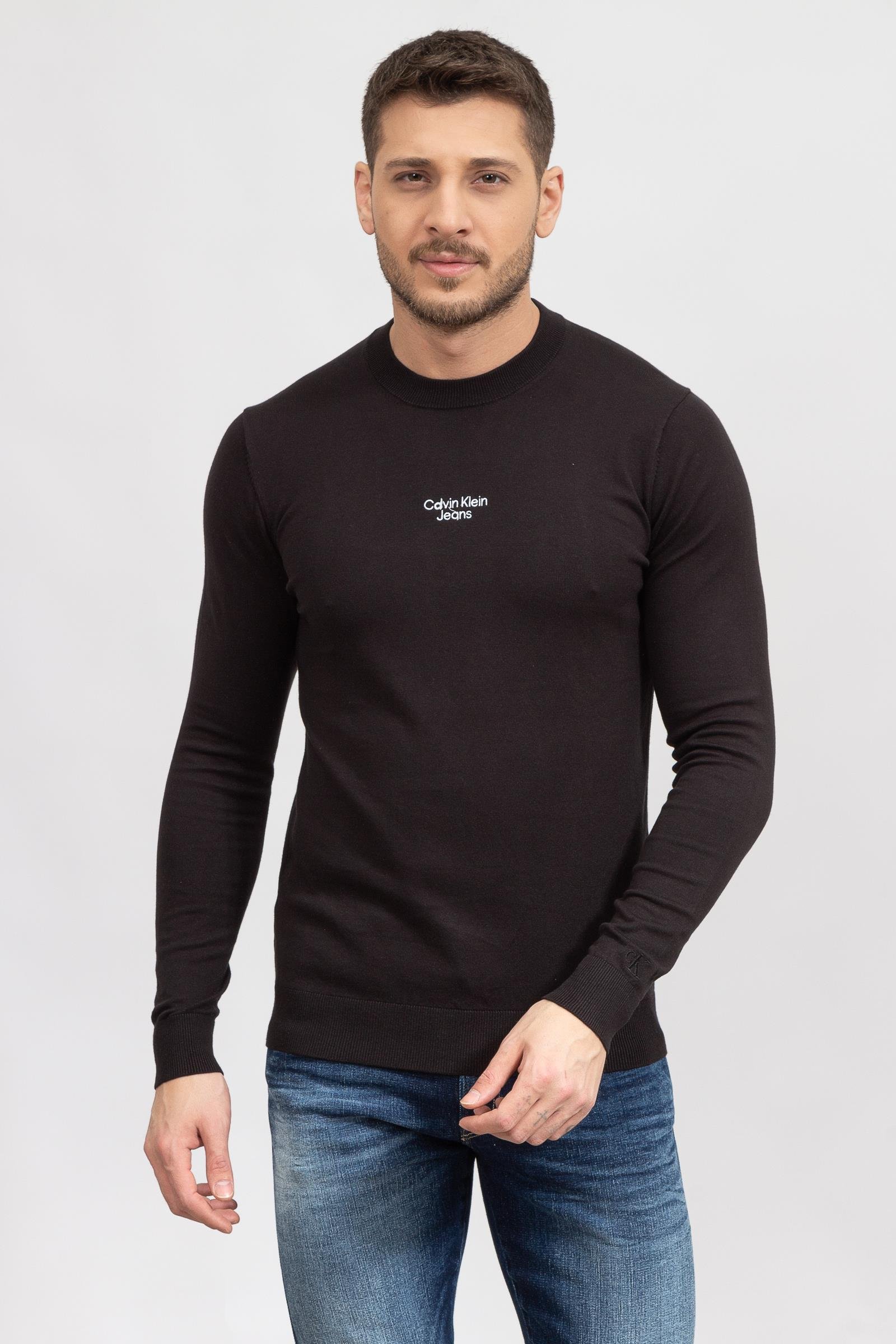 Calvin Klein Stacked Logo Erkek Triko