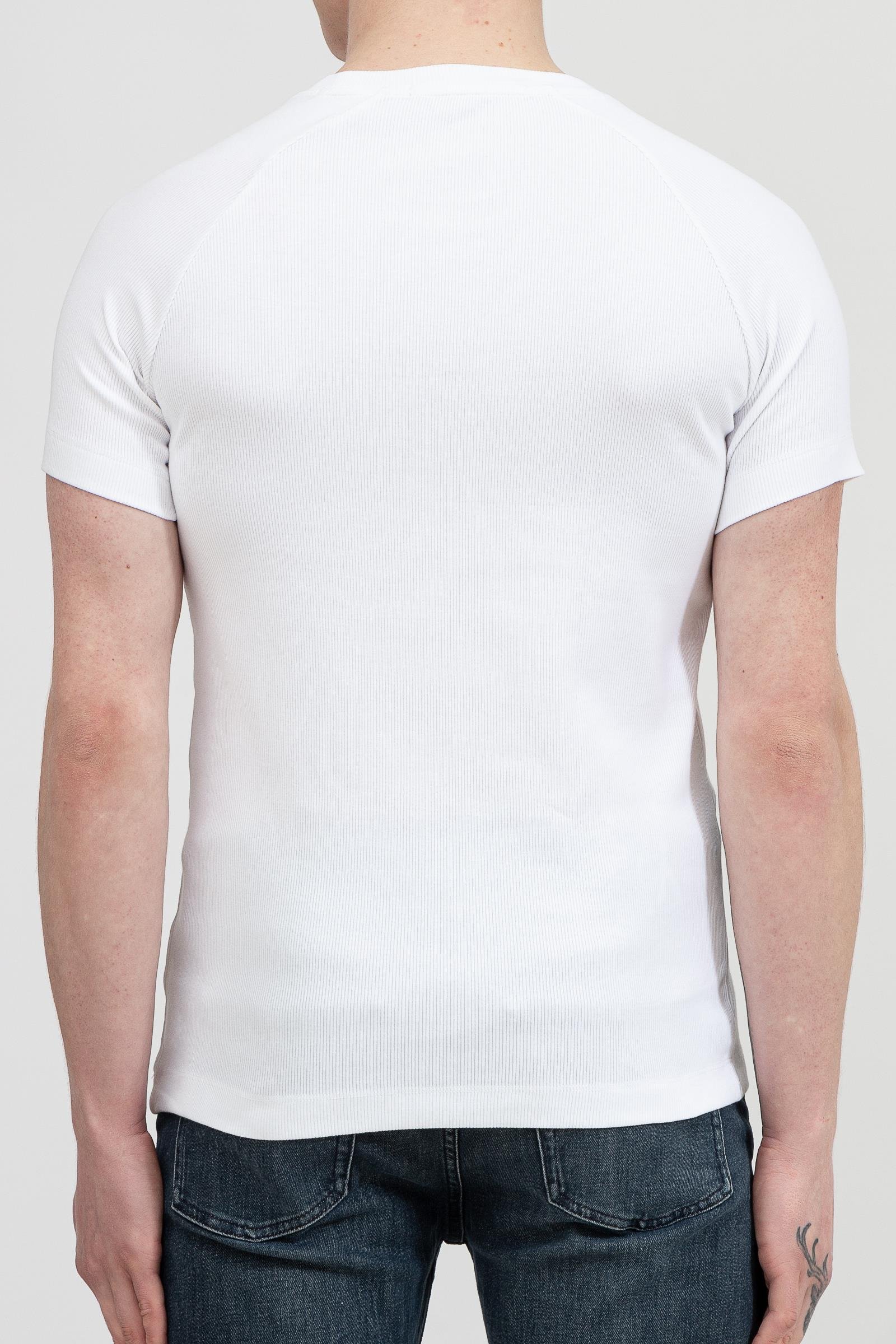 Calvin Klein Stacked Logo Rib Tee Erkek Bisiklet Yaka T-Shirt
