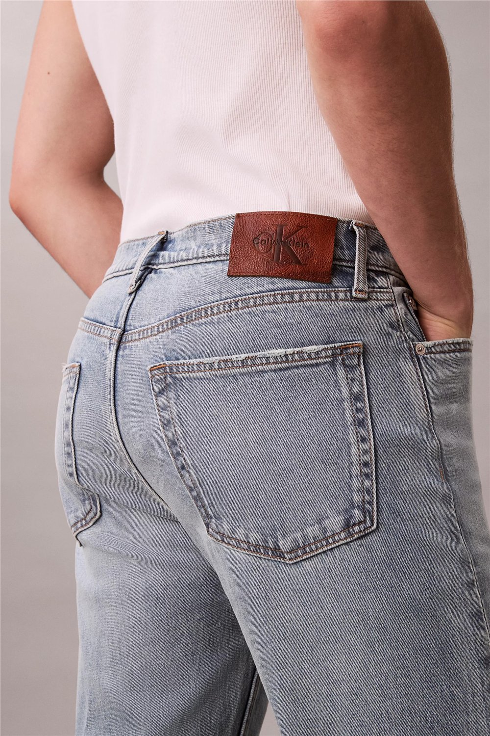 Calvin Klein Stndrd Strght Shiloh Jean Erkek Jean Pantolon Mavi