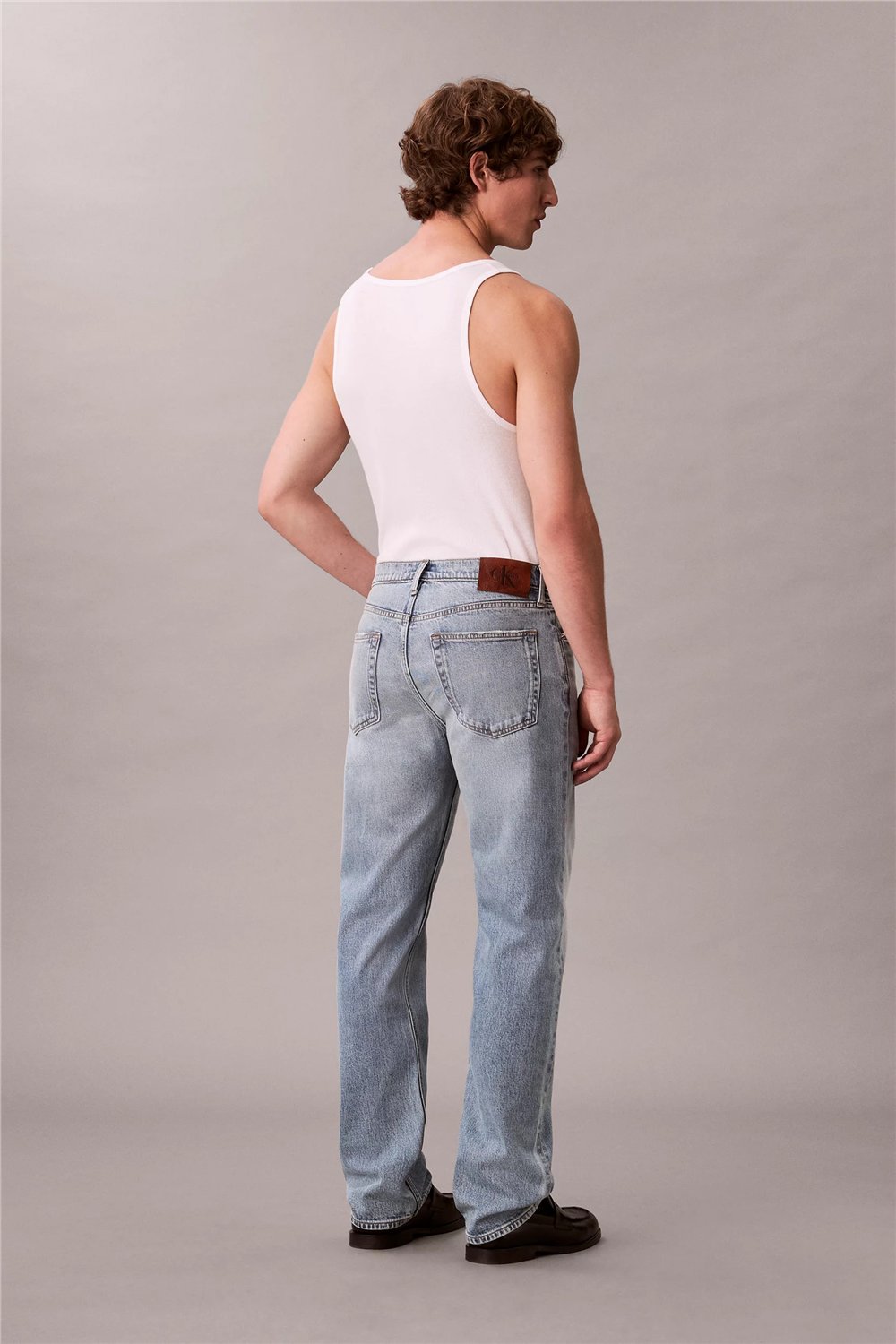 Calvin Klein Stndrd Strght Shiloh Jean Erkek Jean Pantolon Mavi