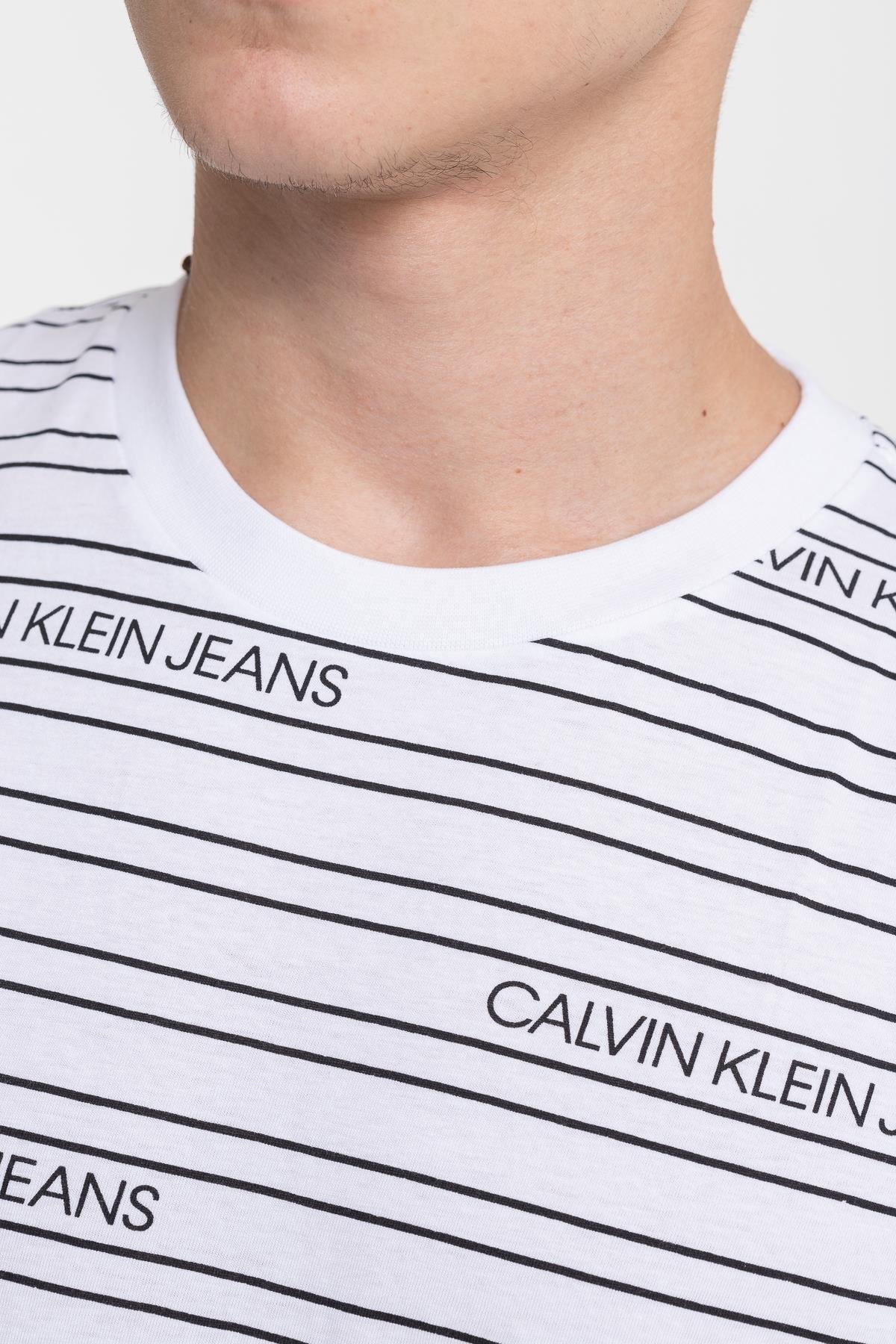 Calvin Klein Stripe Logo Erkek T-Shirt