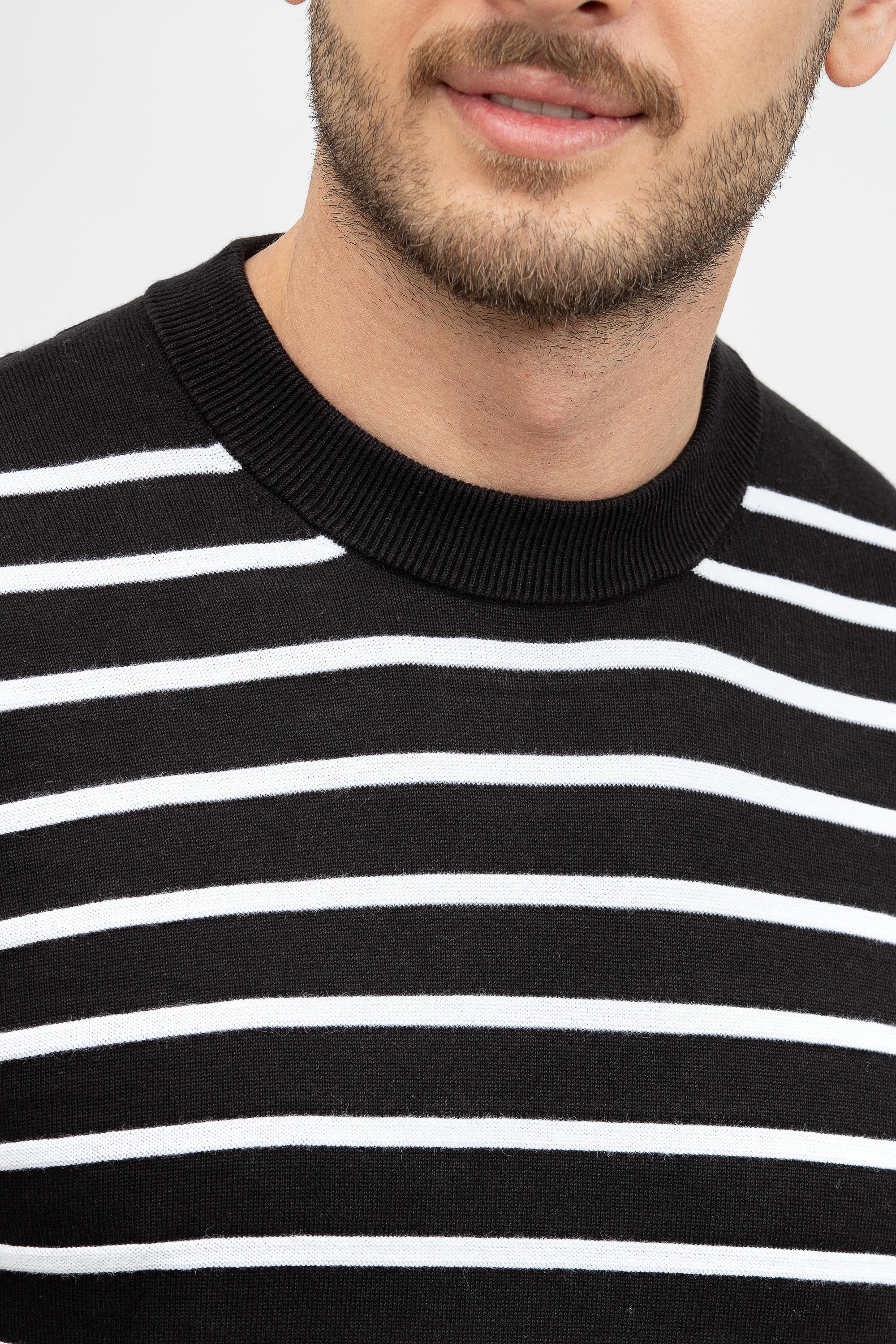 Calvin Klein Striped Comfort Sweater Erkek Triko