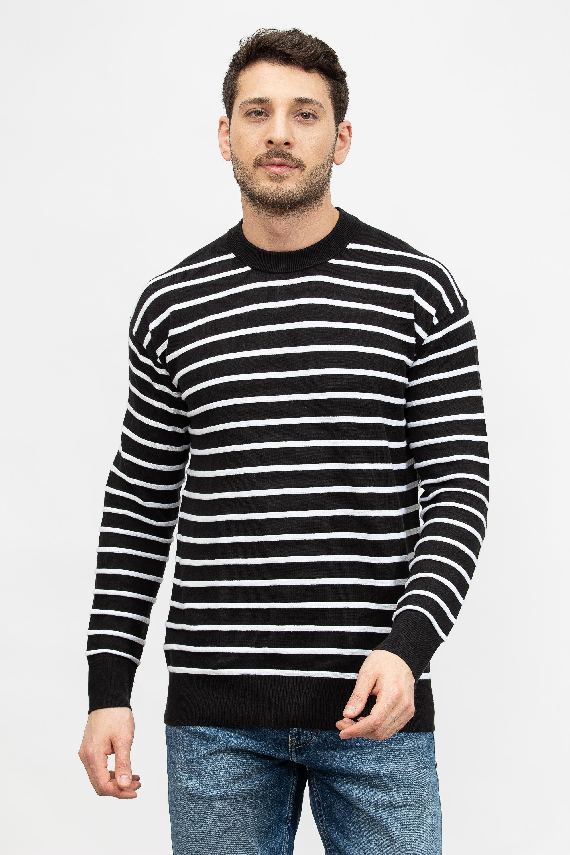 Calvin Klein Striped Comfort Sweater Erkek Triko