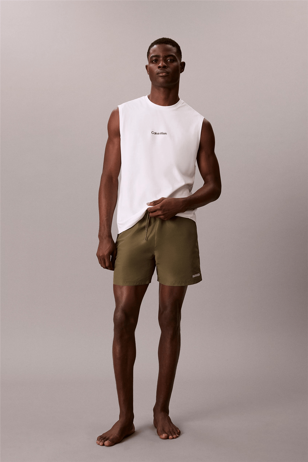 Calvin Klein Tank Erkek Kolsuz T-Shirt Beyaz