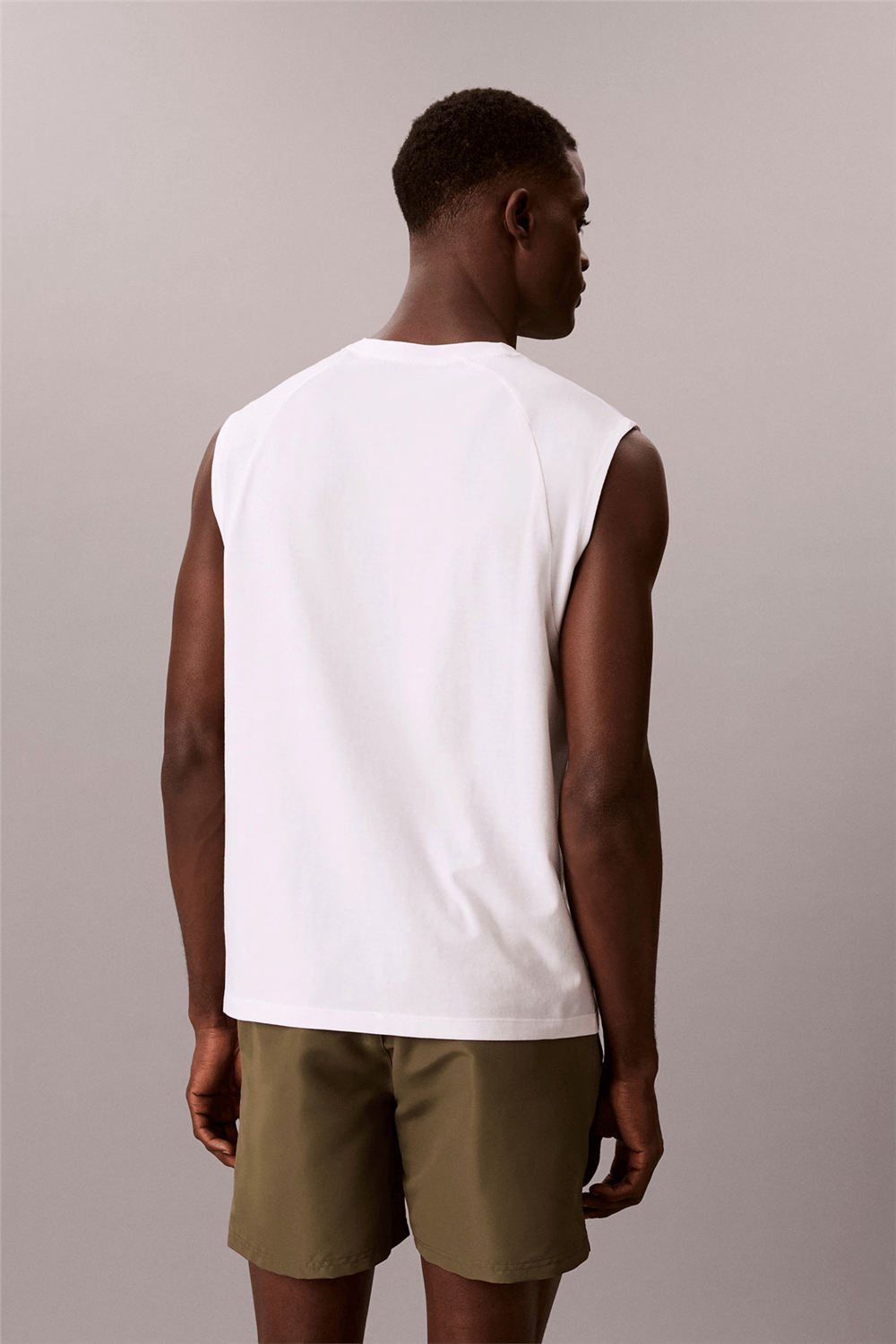 Calvin Klein Tank Erkek Kolsuz T-Shirt Beyaz