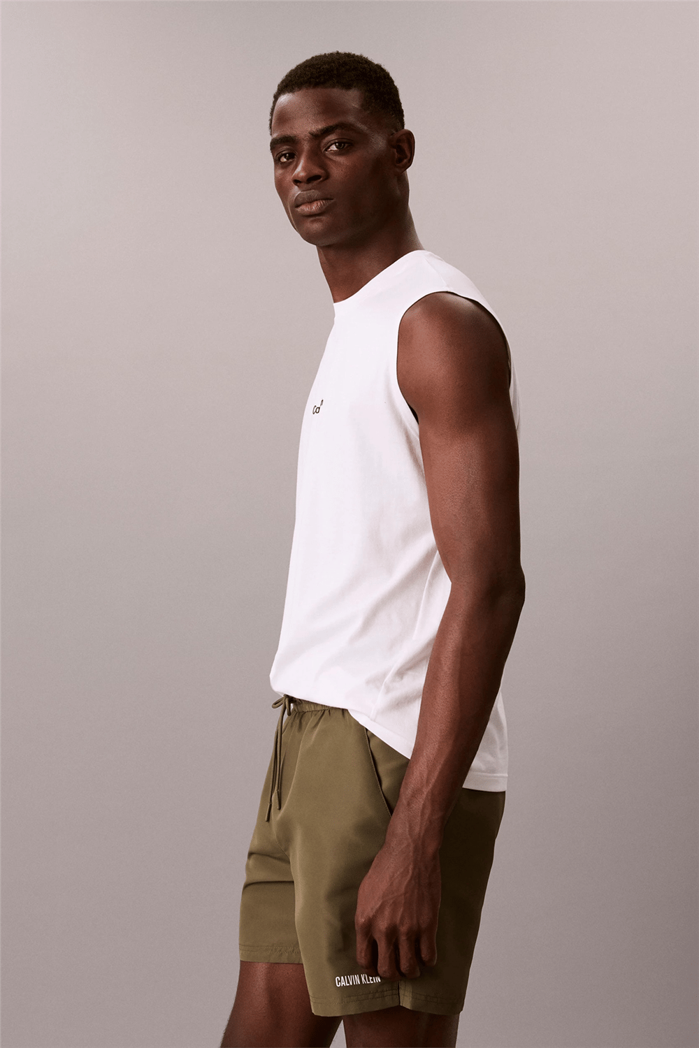Calvin Klein Tank Erkek Kolsuz T-Shirt Beyaz