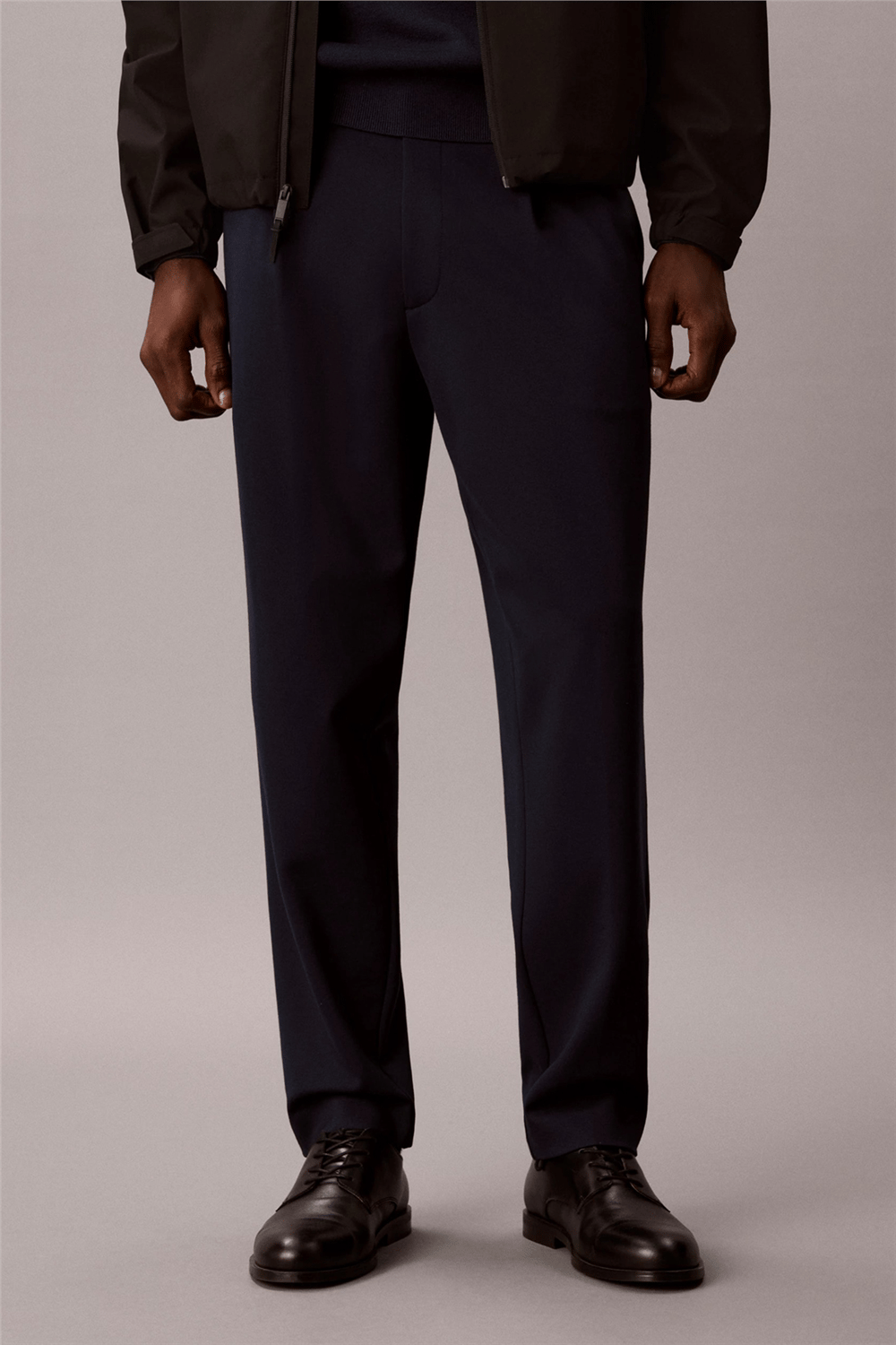 Calvin Klein Tapered Tech Knit Pleated Pant Erkek Pantolon Lacivert