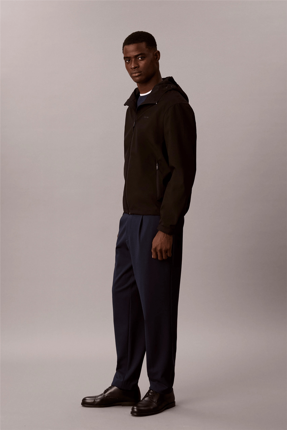 Calvin Klein Tapered Tech Knit Pleated Pant Erkek Pantolon Lacivert