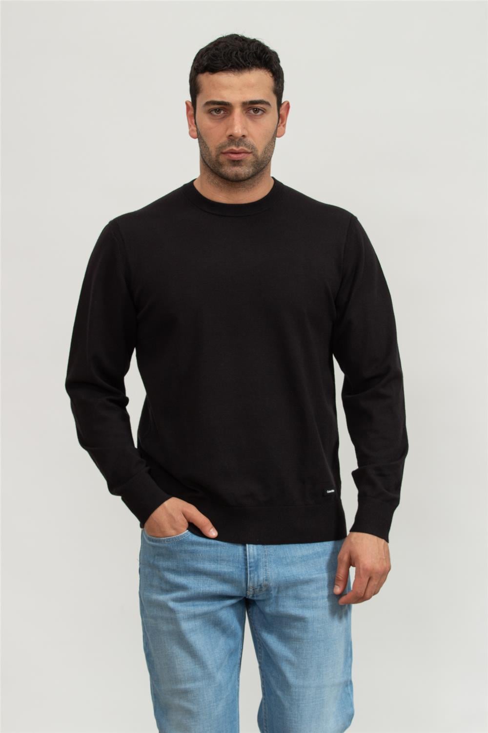 Calvin Klein Tencel-Blend Cn Sweater Erkek Triko