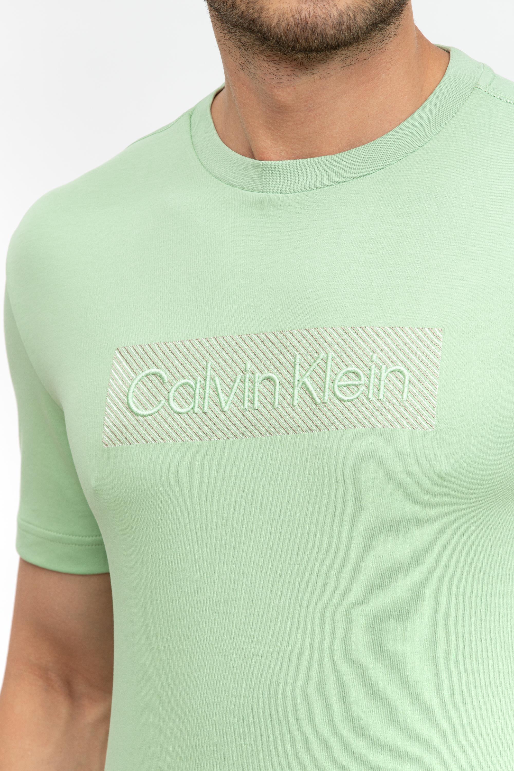 Calvin Klein Textured Embroidery Erkek Bisiklet Yaka T-Shirt