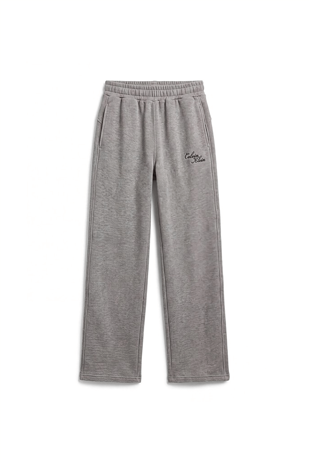 Calvin Klein Textured Fleece Wide Leg Pant Kadın Eşofman Altı Gri