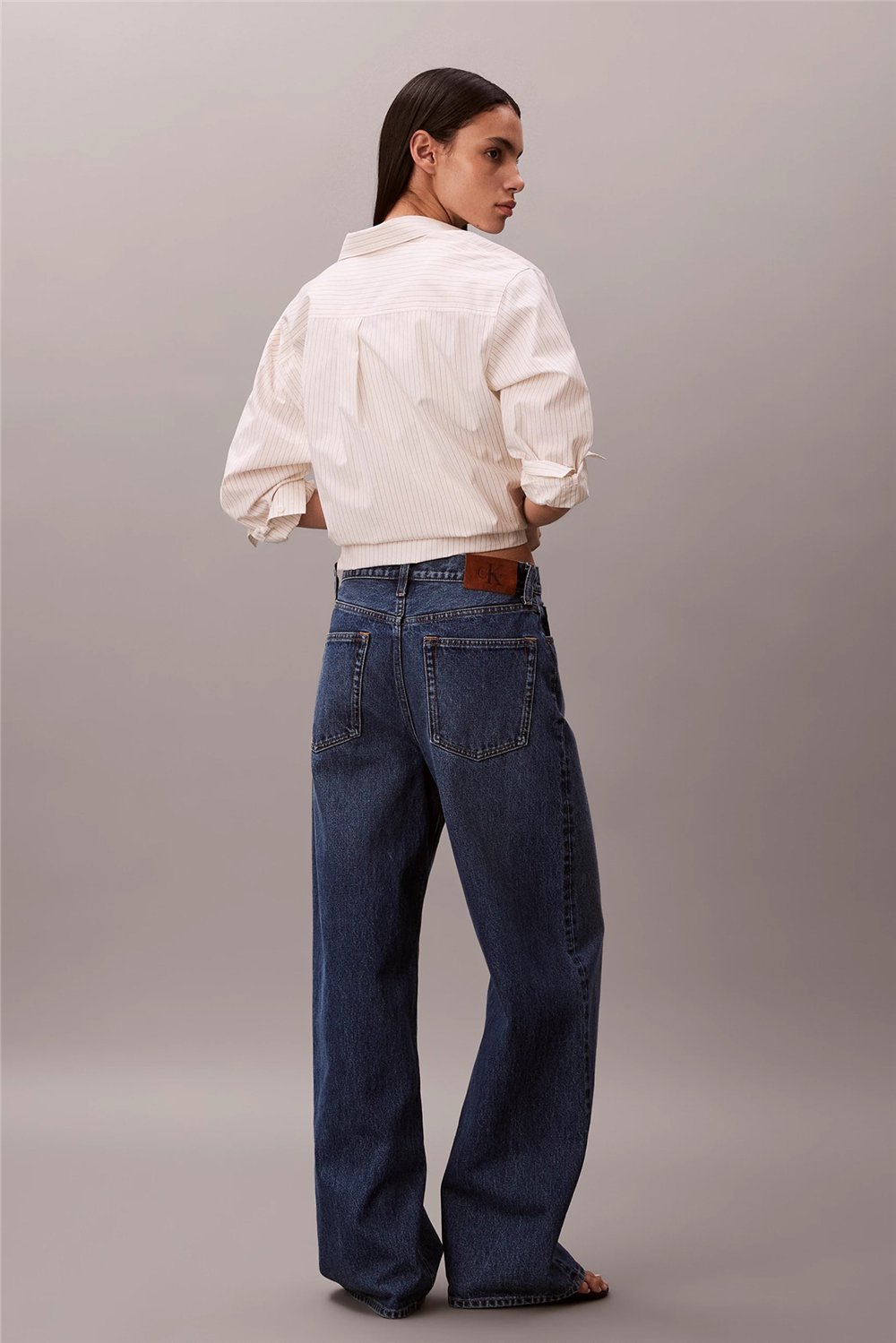 Calvin Klein The Wide Leg indigo Julius Kadın Jean Pantolon Mavi