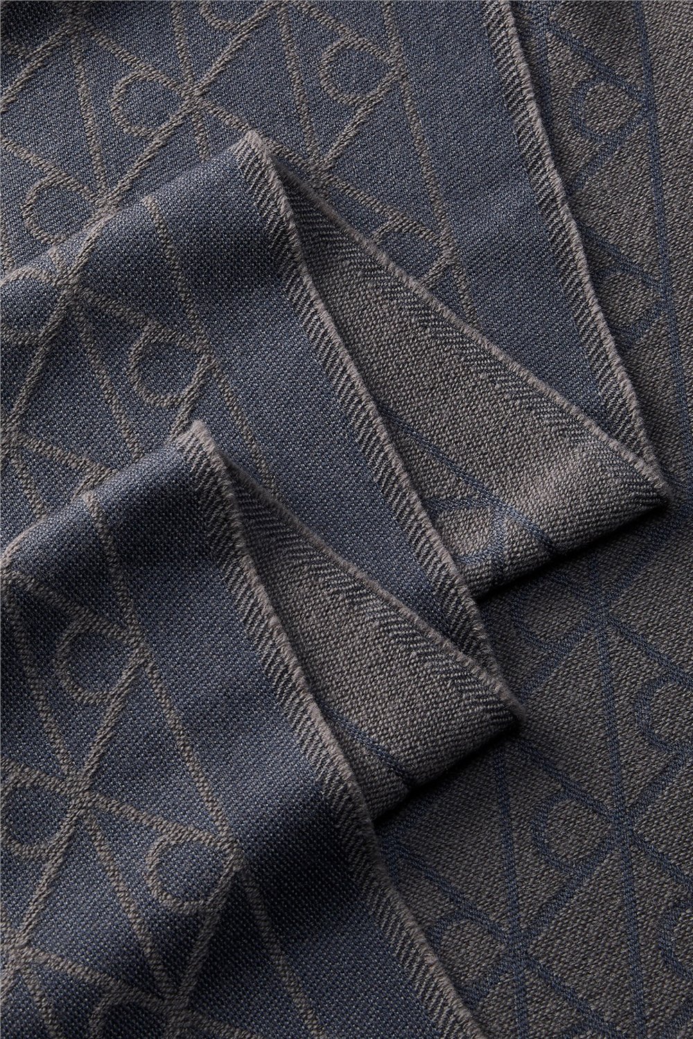 Calvin Klein Tonal Aop Jcq LW Scarf Erkek Atkı Mavi