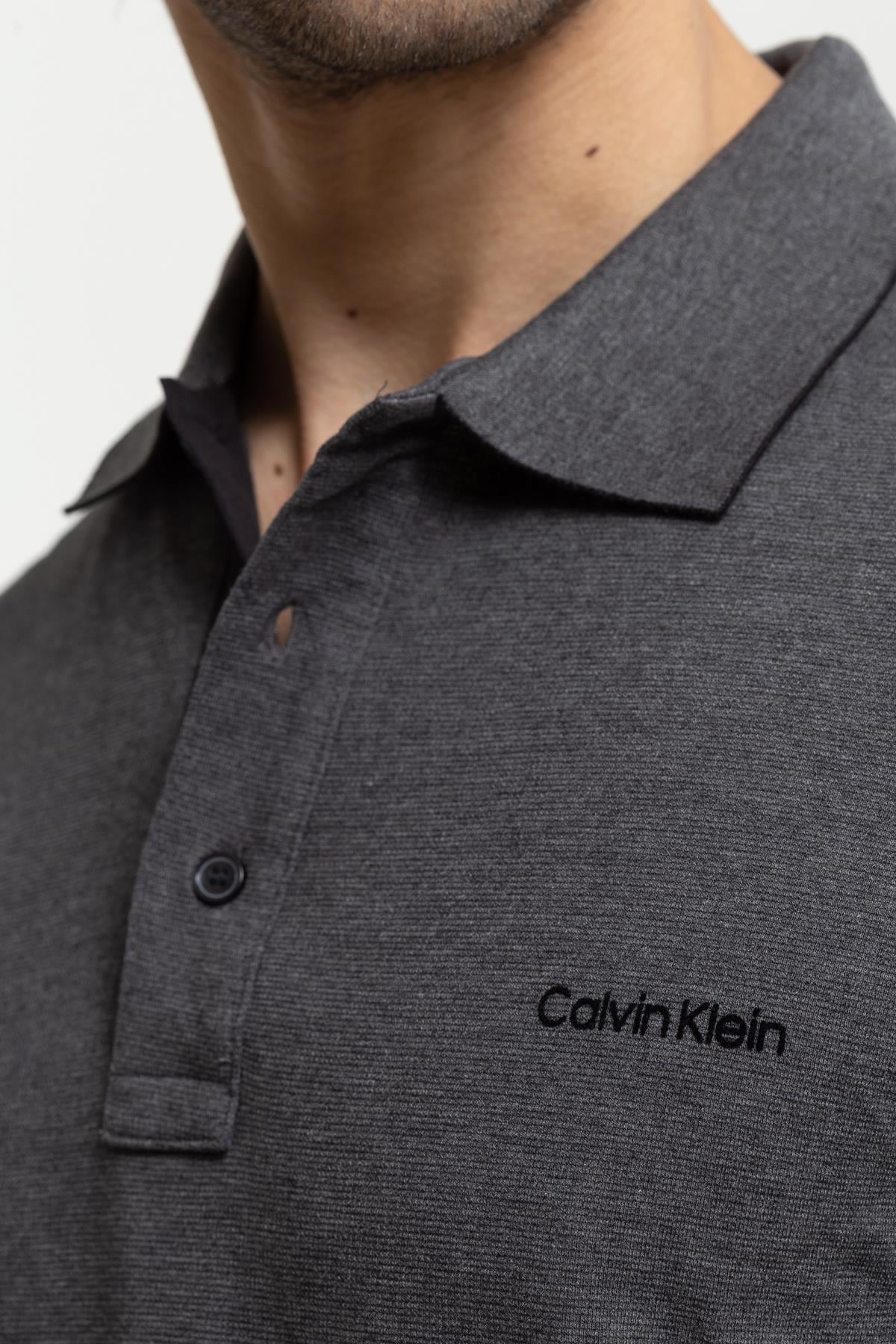Calvin Klein Tone On Tone Logolu Erkek Polo Yaka T-Shirt