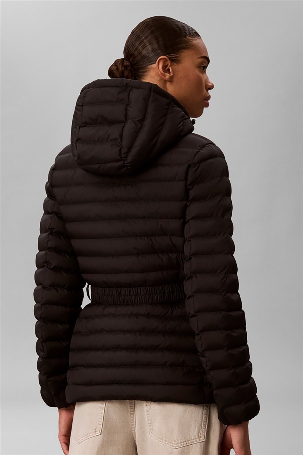 Calvin Klein Ulw Belted Puffer Jacket Kadın Şişme Mont Siyah