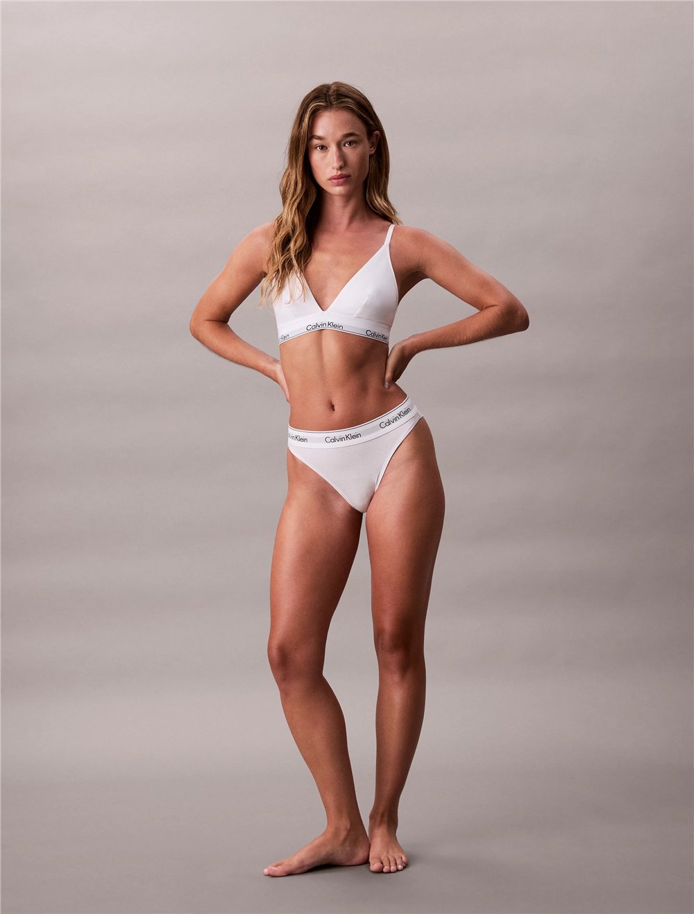 Calvin Klein Unlined Triangle Kadın Sütyen Beyaz