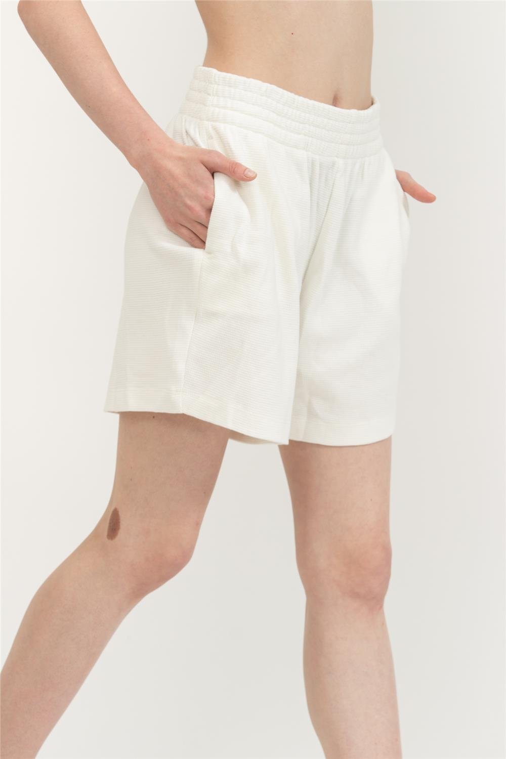 Calvin Klein Waffle Loose Kadın Bermuda Şort