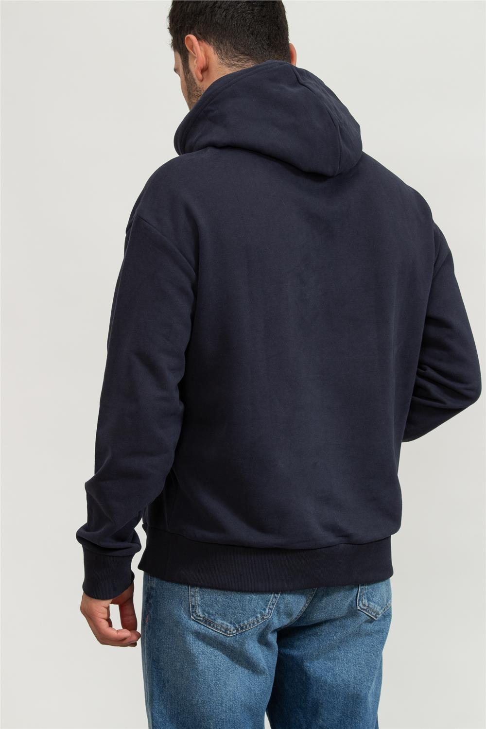 Calvin Klein Wave Lines Hero Logo Erkek Kapüşonlu Sweatshirt