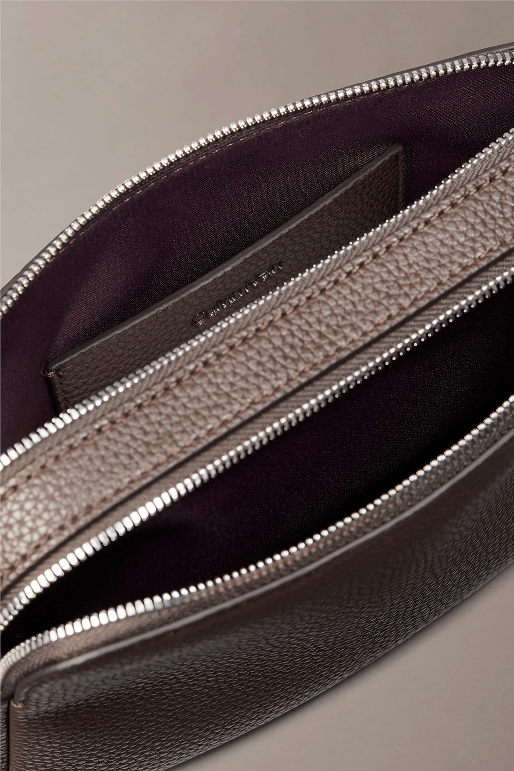 Calvin Klein Webbing 2X Strap Camera Bag Kadın Mini Omuz Çantası Kahverengi