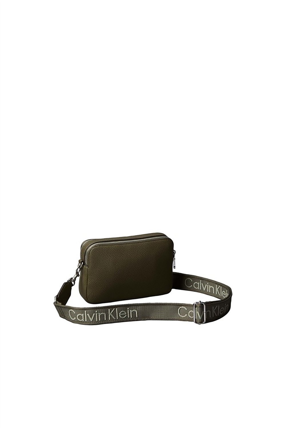 Calvin Klein Webbing 2X Strap Camera Bag Kadın Mini Omuz Çantası Yeşil