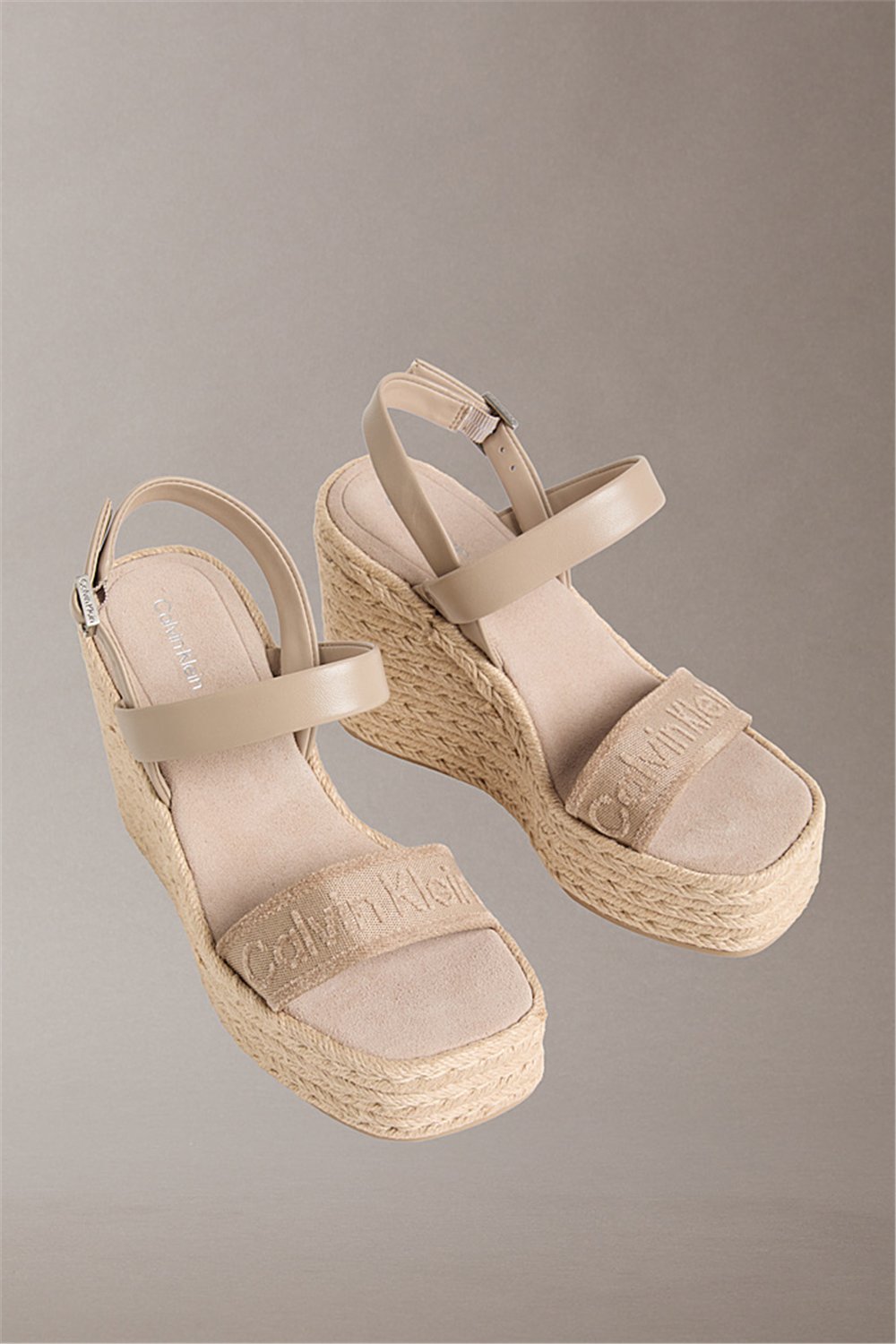 Calvin Klein Wedge Espad 70 Webbi Kadın Espadril Gri