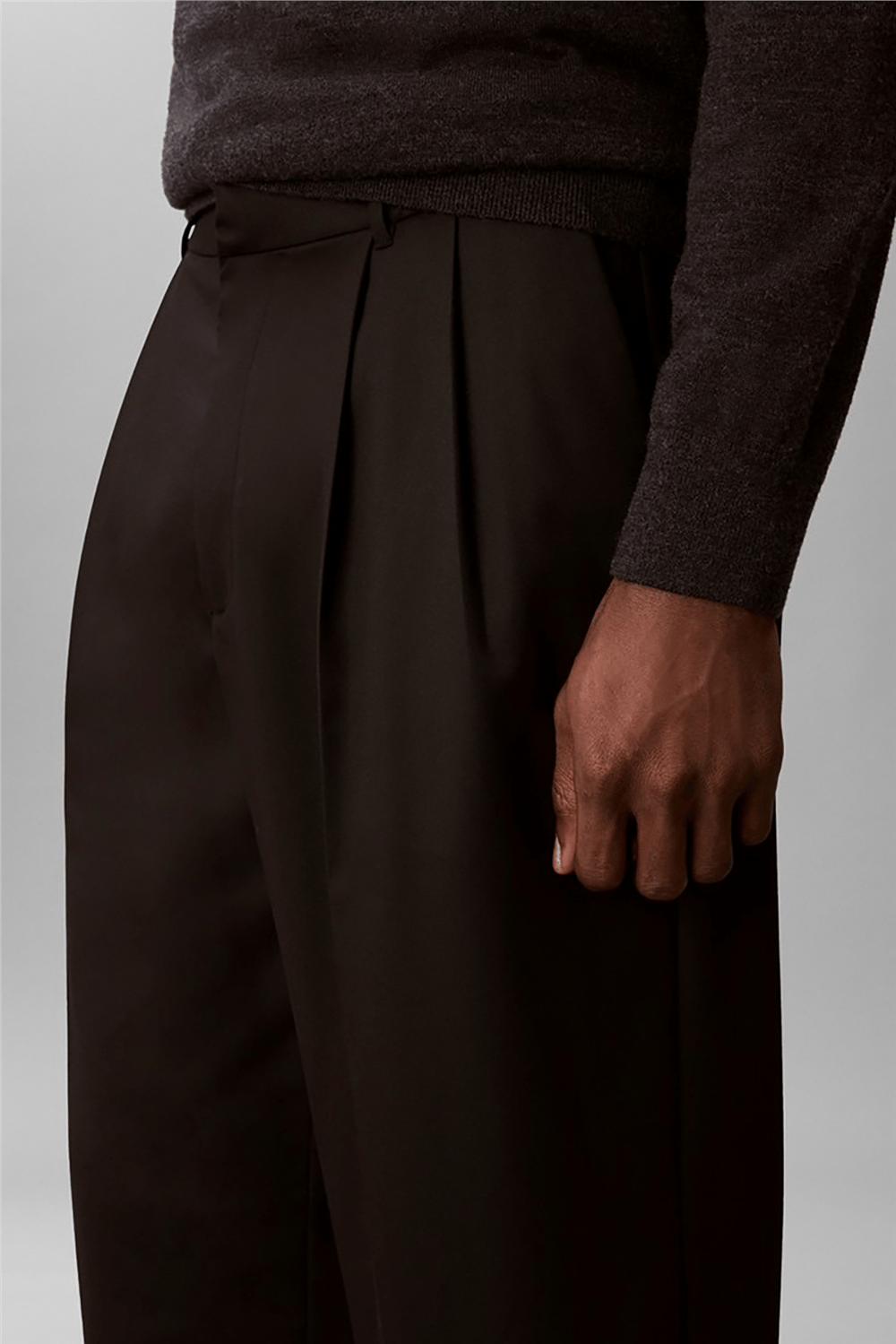 Calvin Klein Wide Viscose Blend Half Elastic Erkek Pantolon Siyah