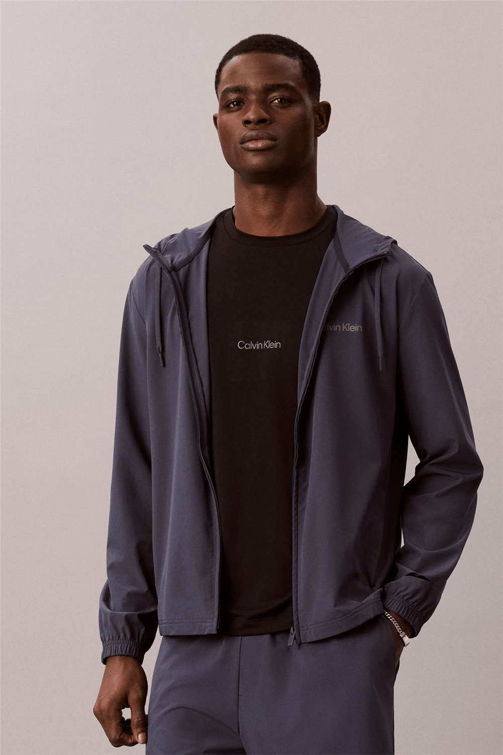 Calvin Klein Wind Jacket Erkek Rüzgarlık Mavi